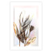 Poster Memory - abstract composition of plants and flowers on light background 128016 additionalThumb 25