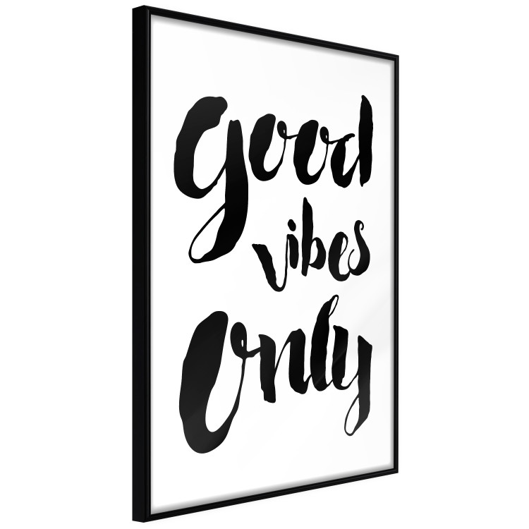 Poster Good Vibes Only - black and white typographic composition in English 128916 additionalImage 5