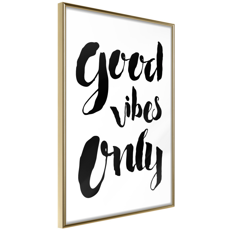Poster Good Vibes Only - black and white typographic composition in English 128916 additionalImage 9