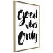 Poster Good Vibes Only - black and white typographic composition in English 128916 additionalThumb 11