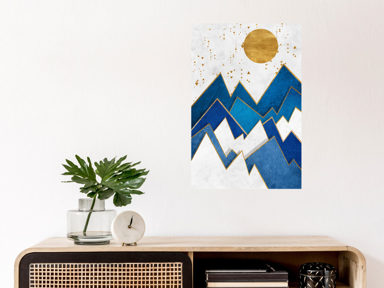 Canvas Print Snowy Peaks (1-part) vertical - abstract mountain landscape 129416 additionalImage 3