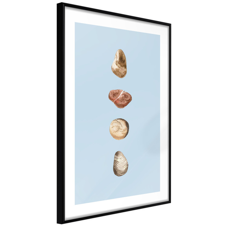 Poster Treasures of the Journey - composition of stones on a contrasting blue background 129916 additionalImage 6