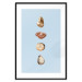Poster Treasures of the Journey - composition of stones on a contrasting blue background 129916 additionalThumb 15