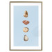 Poster Treasures of the Journey - composition of stones on a contrasting blue background 129916 additionalThumb 14