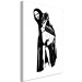 Canvas Painful Sit (1-piece) Vertical - black and white street art 132416 additionalThumb 2