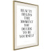 Wall Poster Where Beauty Begins - black English quote on a white background 134216 additionalThumb 3