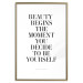 Wall Poster Where Beauty Begins - black English quote on a white background 134216 additionalThumb 14