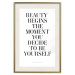 Wall Poster Where Beauty Begins - black English quote on a white background 134216 additionalThumb 20