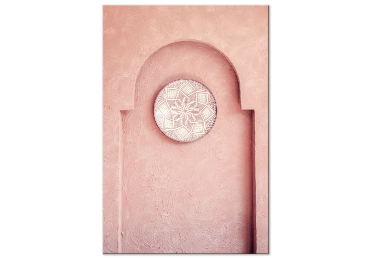 Canvas Print Pink Niche (1-piece) Vertical - Moroccan Arab architecture 134716
