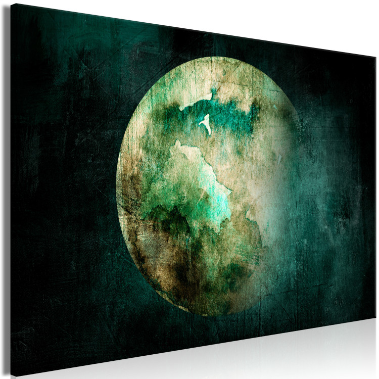 Canvas Print Primeval land - picture of the planet in blurry green colors 135016 additionalImage 2