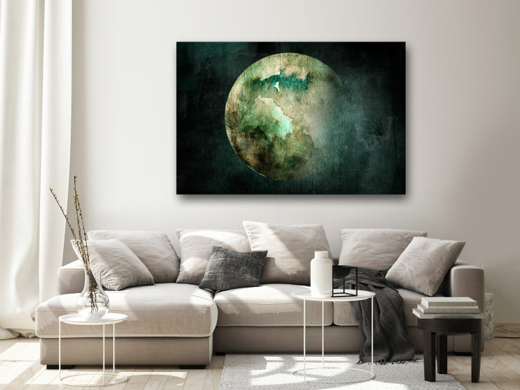 Canvas Print Primeval land - picture of the planet in blurry green colors 135016 additionalImage 3