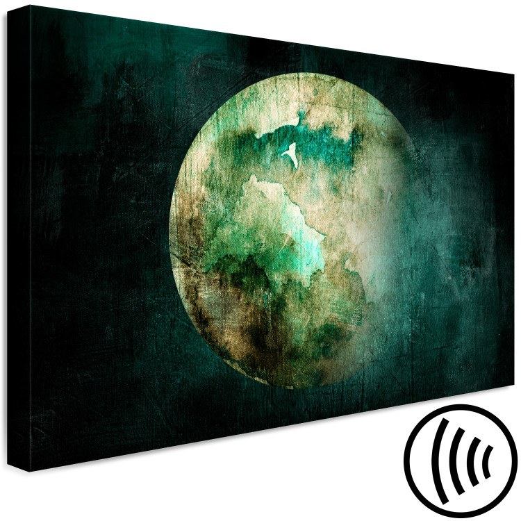 Canvas Print Primeval land - picture of the planet in blurry green colors 135016 additionalImage 6