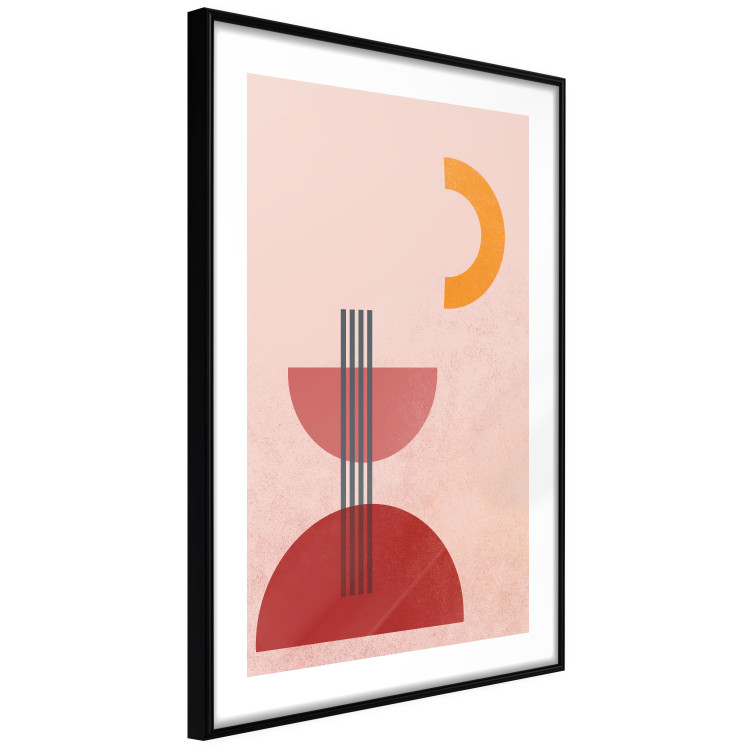 Poster Red Structure - abstract figures in pastel colors 135616 additionalImage 15
