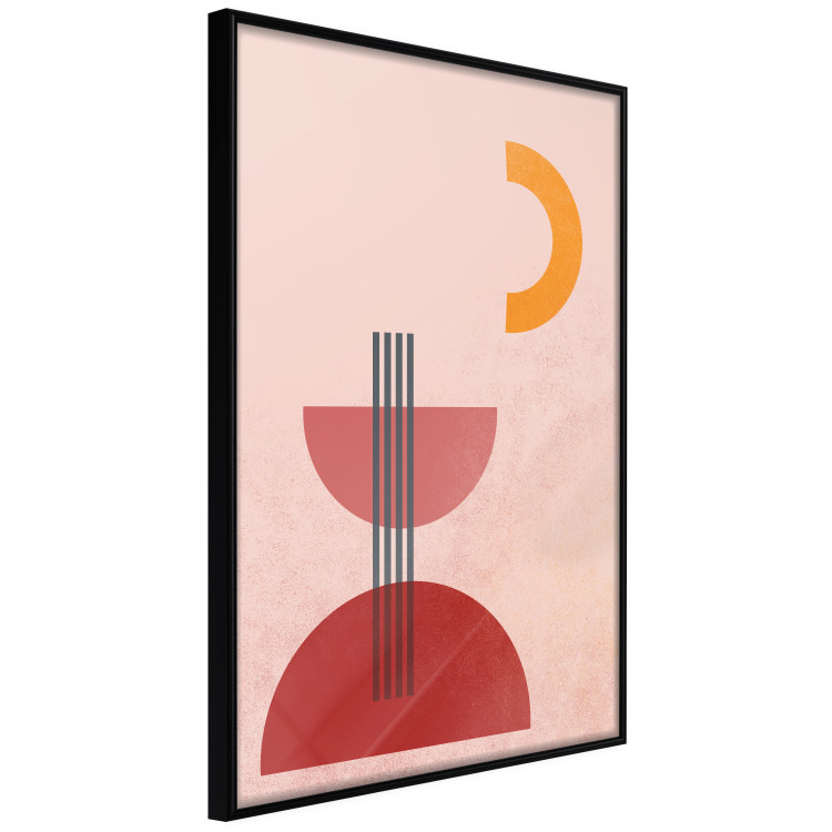 Poster Red Structure - abstract figures in pastel colors 135616 additionalImage 12