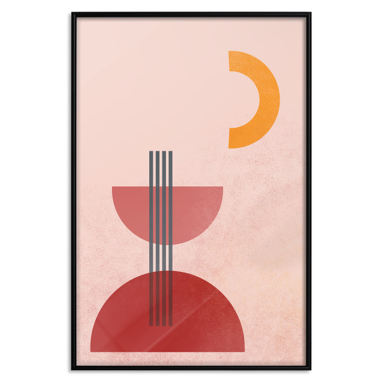 Poster Red Structure - abstract figures in pastel colors 135616 additionalImage 25