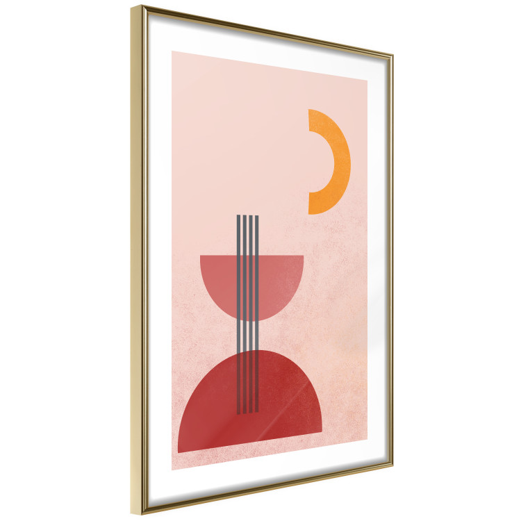 Poster Red Structure - abstract figures in pastel colors 135616 additionalImage 9