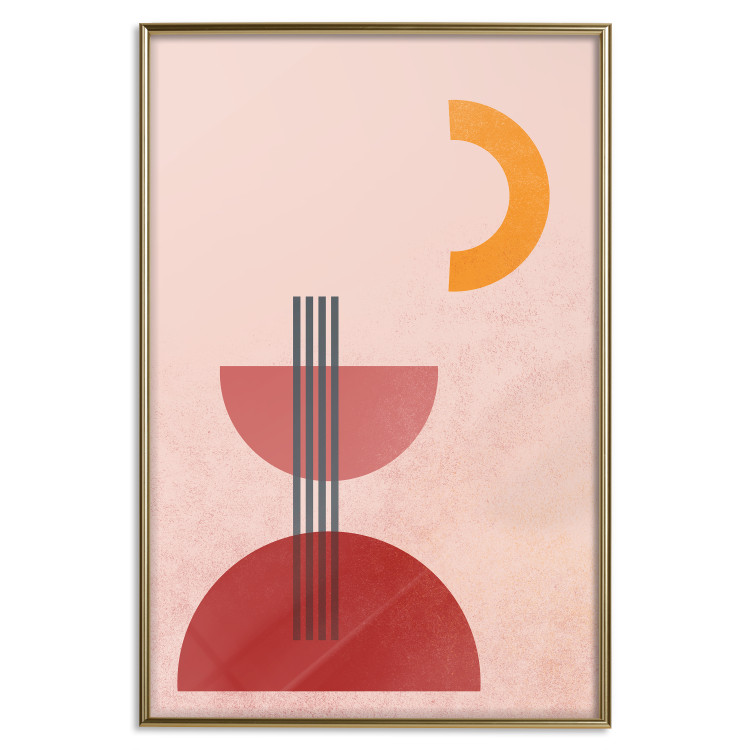 Poster Red Structure - abstract figures in pastel colors 135616 additionalImage 17
