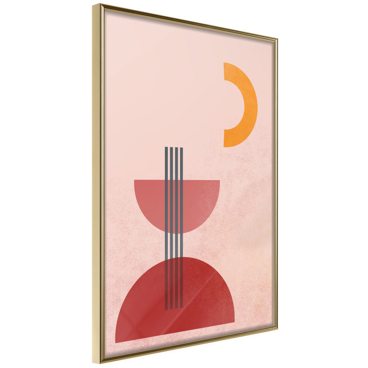Poster Red Structure - abstract figures in pastel colors 135616 additionalImage 11