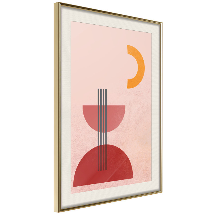 Poster Red Structure - abstract figures in pastel colors 135616 additionalImage 13