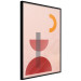 Poster Red Structure - abstract figures in pastel colors 135616 additionalThumb 17