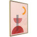 Poster Red Structure - abstract figures in pastel colors 135616 additionalThumb 11