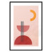 Poster Red Structure - abstract figures in pastel colors 135616 additionalThumb 23