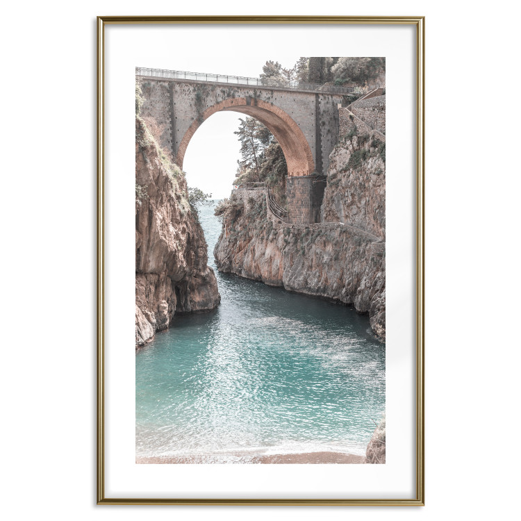 Poster Bridge in Positano - summer landscape of Italian architecture among rocks 135916 additionalImage 13