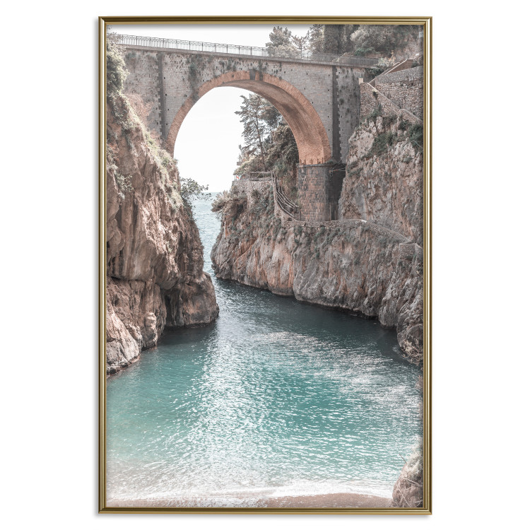 Poster Bridge in Positano - summer landscape of Italian architecture among rocks 135916 additionalImage 9