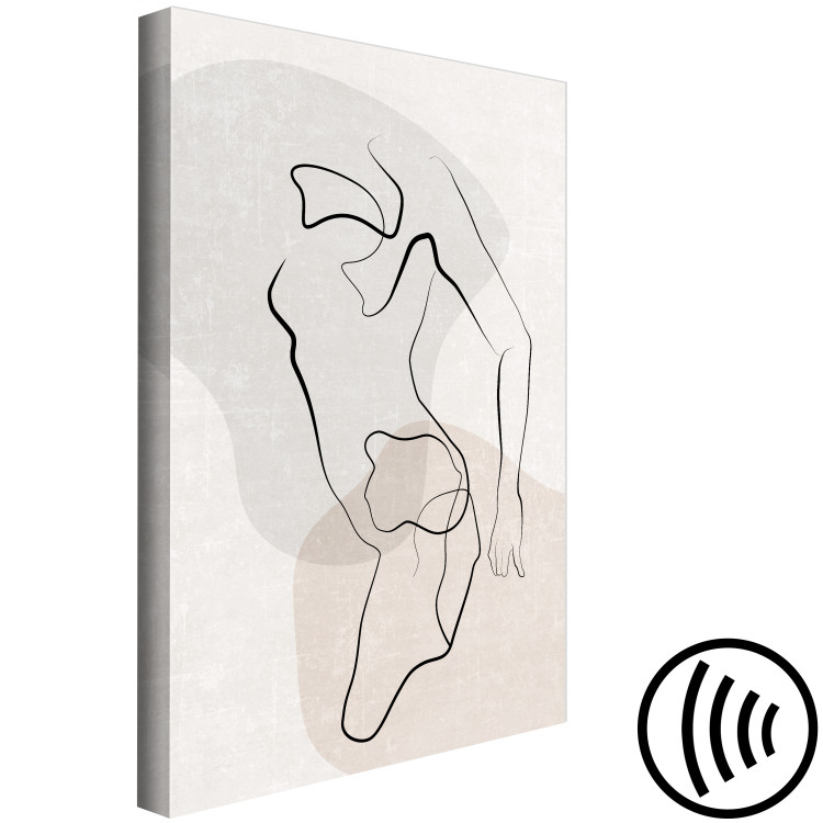 Canvas Print Dispinite desires - a minimalist illustration of a female silhouettes in Lineart style, ideal interior decoration in the Scandinavian style 137516 additionalImage 6