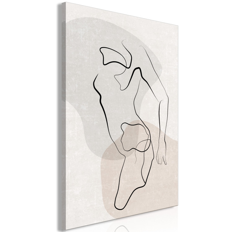 Canvas Print Dispinite desires - a minimalist illustration of a female silhouettes in Lineart style, ideal interior decoration in the Scandinavian style 137516 additionalImage 2