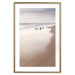 Poster Autumn Beach - seascape of a beach and ducks against a bright sky 137916 additionalThumb 12