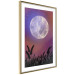 Wall Poster Night in the Countryside - meadow landscape against a cosmic sky and bright moon 138216 additionalThumb 2