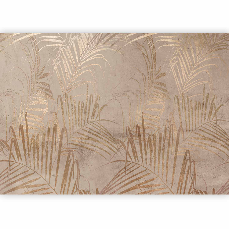 Wall Mural Coast of Palm Trees - Artistic Beige Composition With Leaves 142716 additionalImage 5