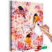 Paint by number Little Cuties - Funny Titmouse Jumping on Branches Among Flowers 144616 additionalThumb 3