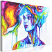 Canvas Colorful Portrait (1-piece) - woman's face in rainbow colors 144716 additionalThumb 2
