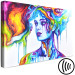 Canvas Colorful Portrait (1-piece) - woman's face in rainbow colors 144716 additionalThumb 6
