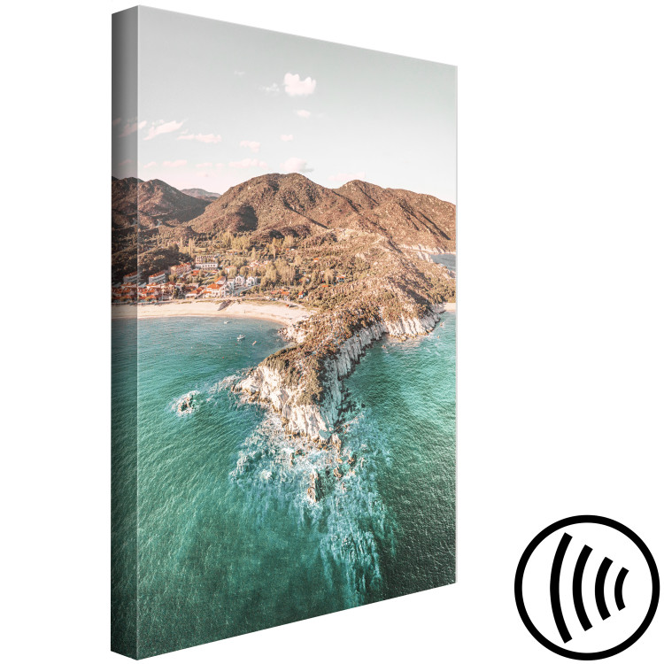 Canvas Turquoise Coast (1-piece) - summer cliff landscape with mountains and sea 145216 additionalImage 6