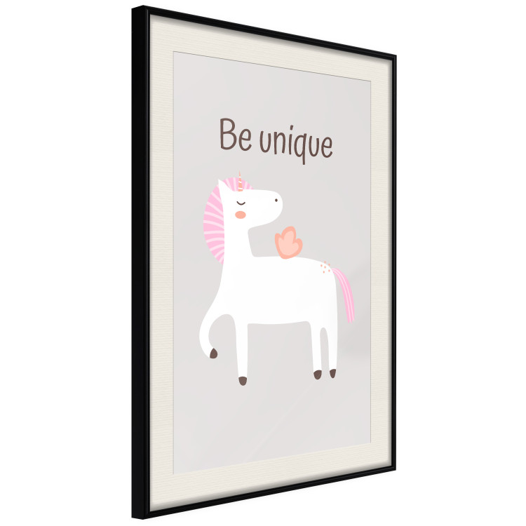 Wall Poster Be Unique - Cheerful Unicorn and a Motivating Slogan for Kids 146616 additionalImage 10