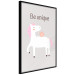 Wall Poster Be Unique - Cheerful Unicorn and a Motivating Slogan for Kids 146616 additionalThumb 2