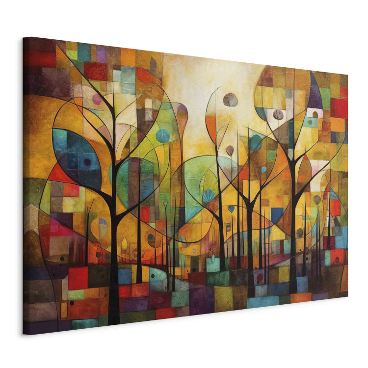Large canvas print Colorful Forest - A Geometric Composition Inspired by Klimt’s Style [Large Format] 151116 additionalImage 3