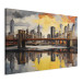Canvas Art Print Brooklyn - Charming View of the Bridge and Modern City Skyscrapers 151916 additionalThumb 2