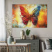 Canvas Collectible Butterfly - Painting Insect on Orange Background 159516 additionalThumb 9
