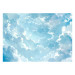Photo Wallpaper Blue Sky - Bright Clouds in Illustrative Fairy Tale Style 159916 additionalThumb 1