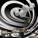 Wall Mural Modern Abstraction - black and white tunnel with 3D depth illusion and balls 62016 additionalThumb 6