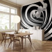 Wall Mural Modern Abstraction - black and white tunnel with 3D depth illusion and balls 62016 additionalThumb 7