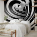 Wall Mural Modern Abstraction - black and white tunnel with 3D depth illusion and balls 62016 additionalThumb 2