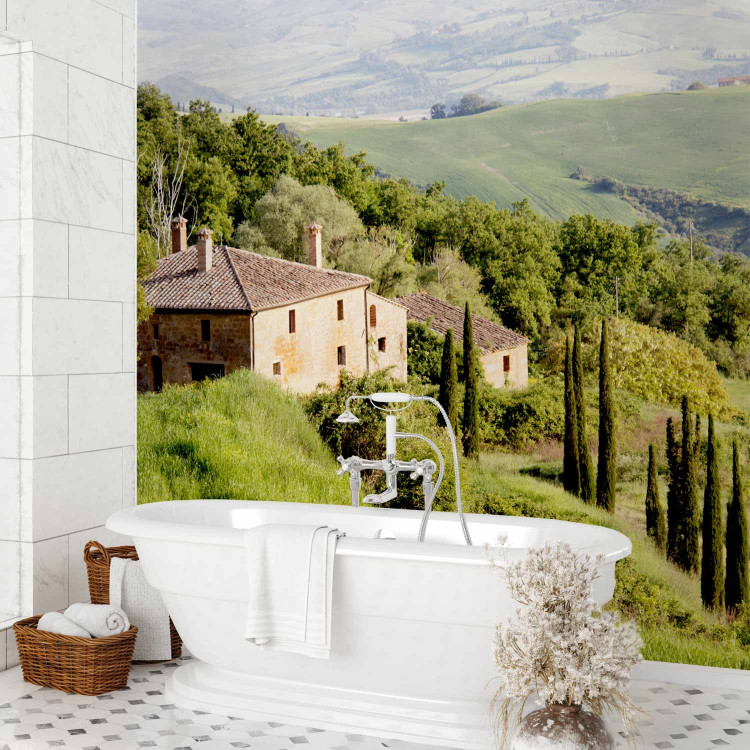 Wall Mural Under the sun of Tuscany - hillside landscape with trees in Italy with a house 97316 additionalImage 8