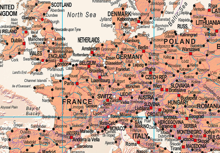 Canvas Print World Map: Orange World 98016 additionalImage 5