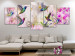 Canvas Colourful Hummingbirds (5 Parts) Wide Pink 108026 additionalThumb 3