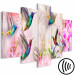 Canvas Colourful Hummingbirds (5 Parts) Wide Pink 108026 additionalThumb 6